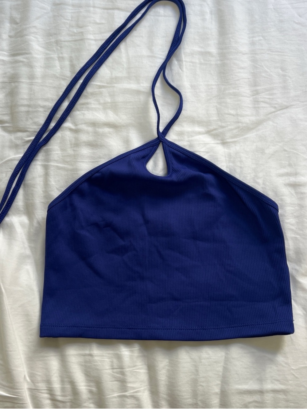 Zara Royal Blue Halter Crop Top